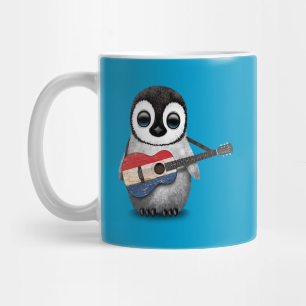 Baby Penguin Playing Dutch Flag Guitar by jeffbartels